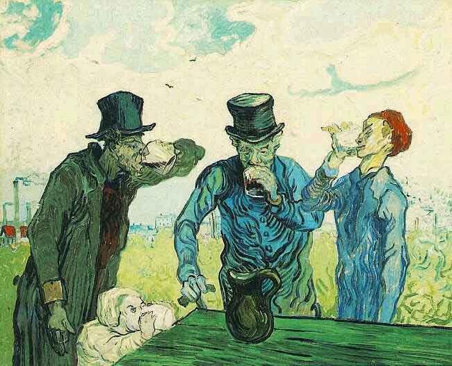 Vincent Van Gogh the Drinkers Germany oil painting art